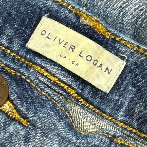 👖🌊 OLIVER LOGAN Crosby Relaxed Taper Jeans | High-Rise | Ralph Blue | 31P - Picture 3 of 8